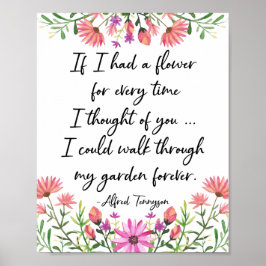 Poster Se eu tivesse uma citação de Tennyson