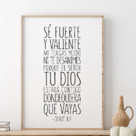 Poster Sé fuerte y valiente, Josué 1:9