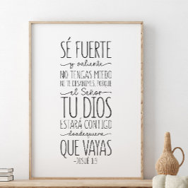 Poster Sé fuerte y valiente, Josué 1:9