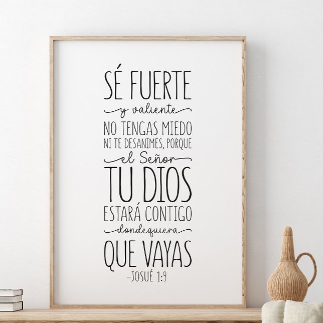 Poster Sé fuerte y valiente, Josué 1:9 (Criador carregado)