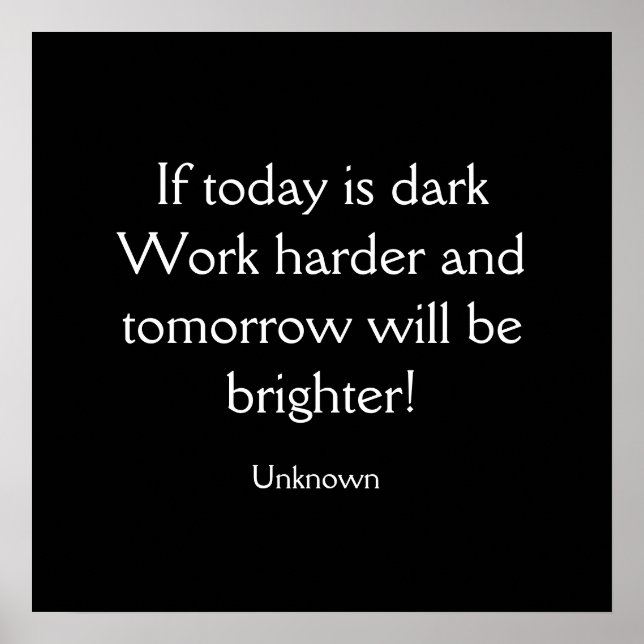 Poster Se Hoje Estiver Escuro (Frente)