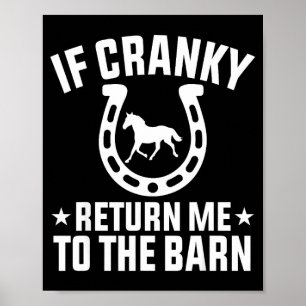 Poster Se mal-humorado volte para o celeiro cavalo engraç