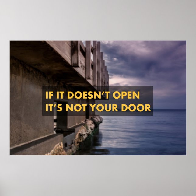 Poster Se não abrir, não é a sua porta (Frente)