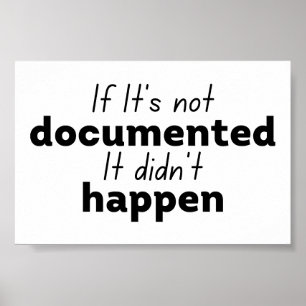 Poster Se não está documentado Não aconteceu