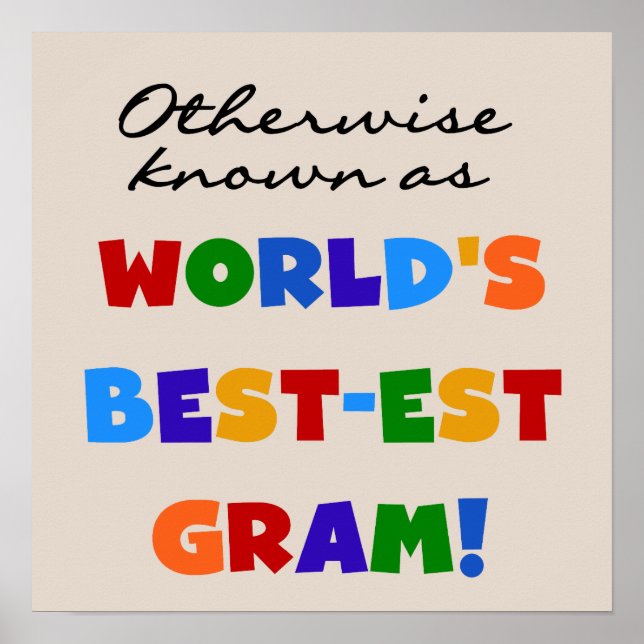 Póster Se não sabido como presentes do grama do (Frente)