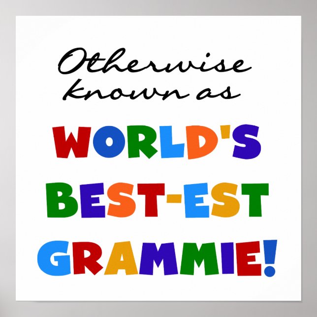 Poster Se não sabido como t-shirt do Melhor-est Grammie (Frente)