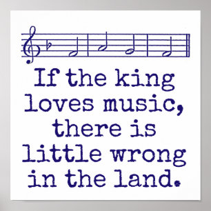 Poster Se o rei ama música - citação musical