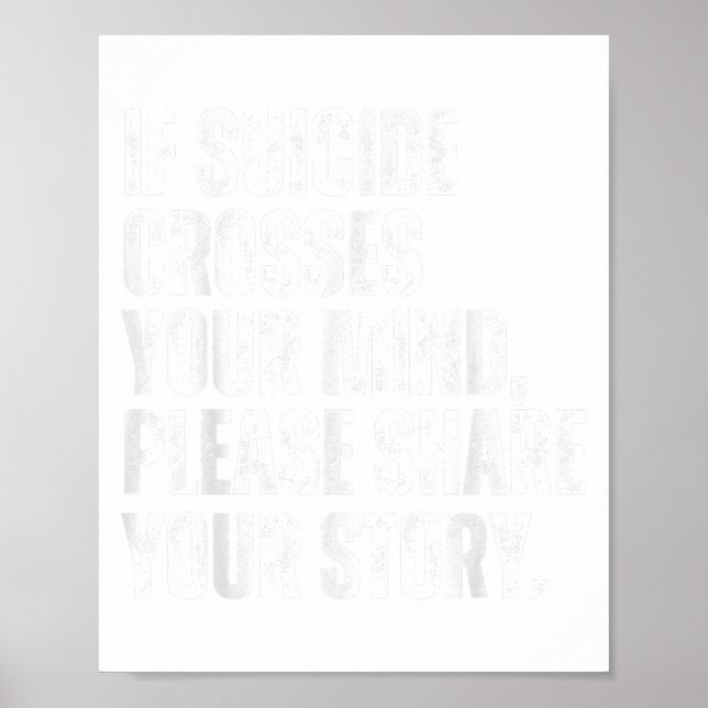 Poster Se O Suicídio Atravessar A Sua Mente (Frente)