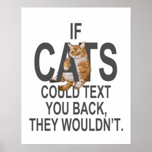 Poster Se os gatos pudessem mandar uma mensagem de volta,
