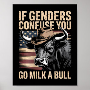 Poster Se os Gêneros o Confundem Vá Ordenhar um Touro Ban