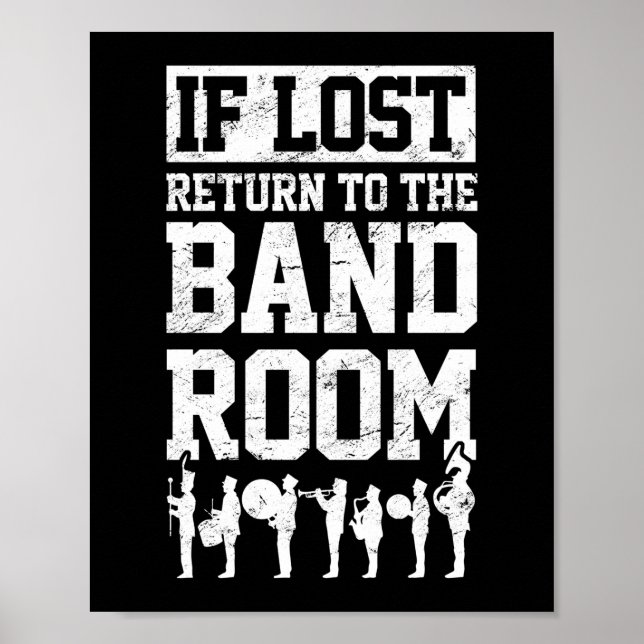 Poster Se Perder Retorne À Marcha De Linha De Drumline Da (Frente)