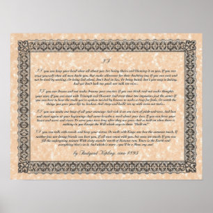 Póster SE poema de inspiração para homens novos por