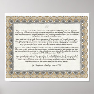 Póster SE poema de inspiração para homens novos por