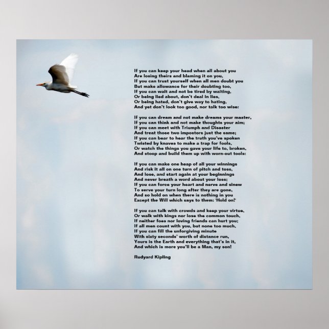 Póster Se por Rudyard Kipling (Frente)