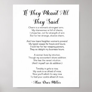 Poster Se Querem Dizer Todo Poema de Alice Duer Miller