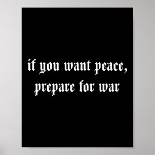 Poster Se Querem Paz Preparada Para A Guerra