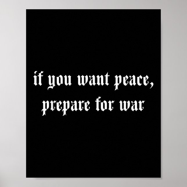 Poster Se Querem Paz Preparada Para A Guerra (Frente)