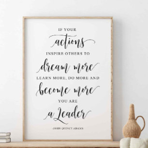 Poster Se Suas Ações Inspirarem Outros, John Quincy Ada