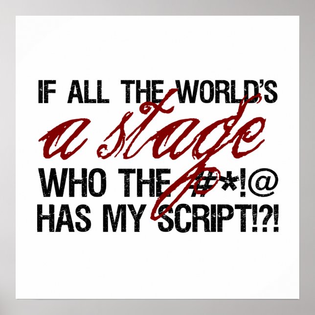 Póster Se todo o mundo é um palco... (Frente)