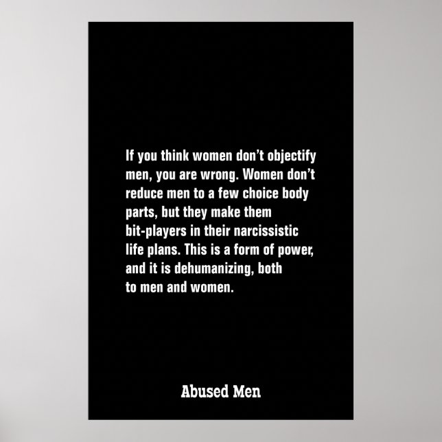 Poster Se você acha que as mulheres não objetificam os ho (Frente)