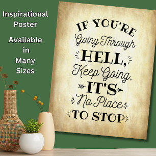 Poster Se você está indo pelo inferno, motive inspiração