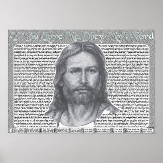 Poster Se Você Me Ama, Obedeça A Minha Palavra.