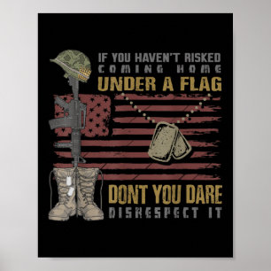 Poster Se Você Não Arriscar Vir Para Casa Sinalizador Não