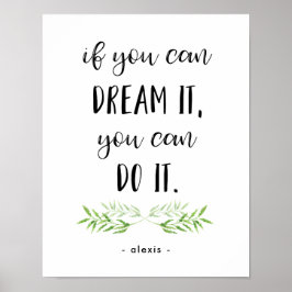 Póster Se você puder sonhar | Trendy Botanical Cote