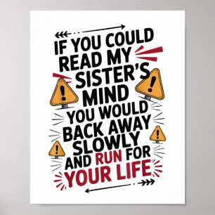Poster Se Você Pudesse Ler Minhas Irmãs, Você Voltaria Um