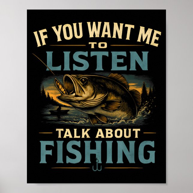 Poster Se você quiser que eu fale sobre pesca (Frente)