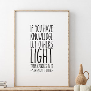 Poster Se você tem conhecimento, deixe outros, Margaret F