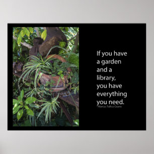 Póster Se você tem um jardim e uma biblioteca você tem 