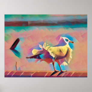 Poster Sea Gull Art. Saudações