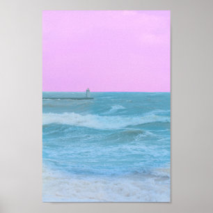 Poster Sea Ocean Velddrif África do Sul Tempestade Natura