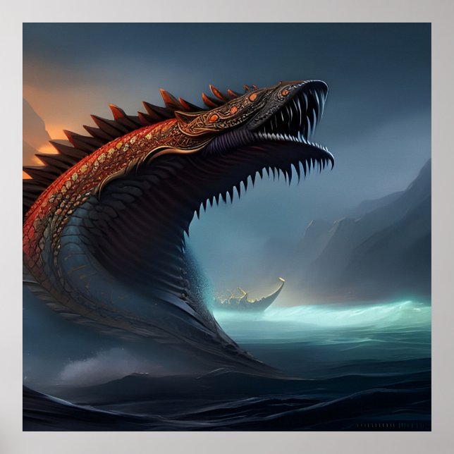 Poster Sea Serpent - Jörmungandr (Frente)