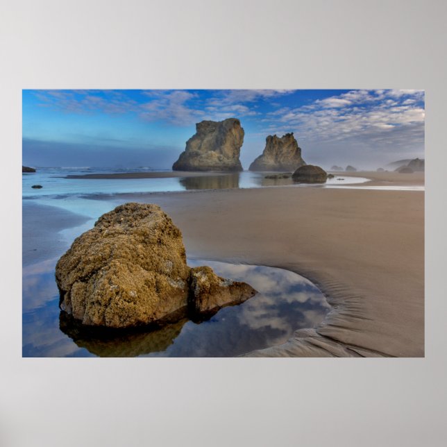 Póster Sea Stacks on Bandon Beach em Bandon, Oregon 2 (Frente)