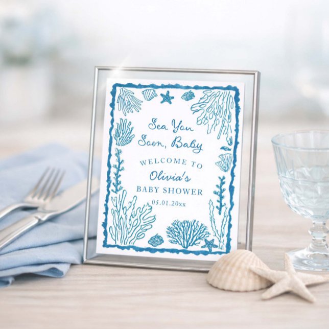 Poster Sea You Soon Baby Shower  (Criador carregado)