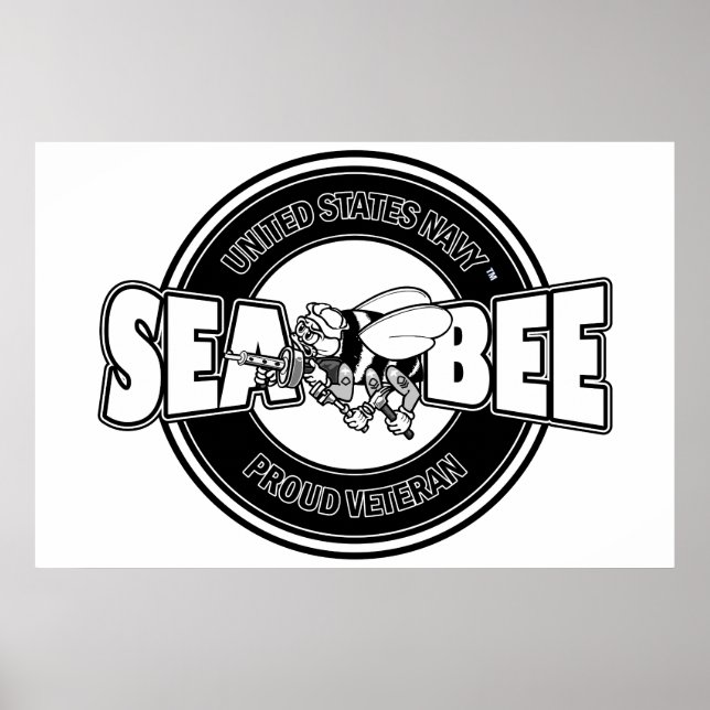 Poster Seabee Marinho dos EUA (Frente)