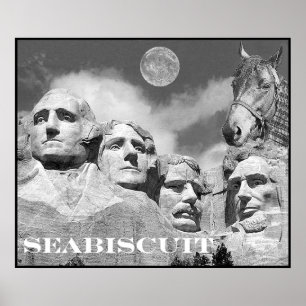 Póster Seabiscuit está no Monte Rushmore!