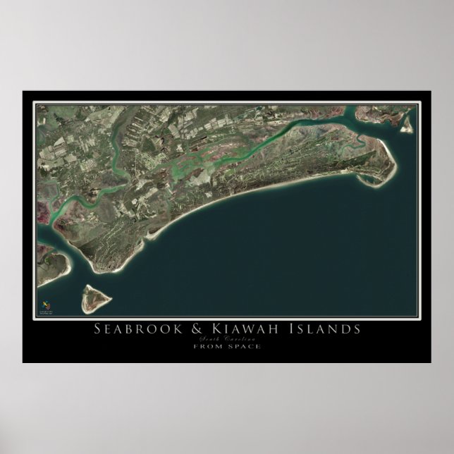 Poster Seabrook e Ilhas Kiawah Carolina do Sul (Frente)