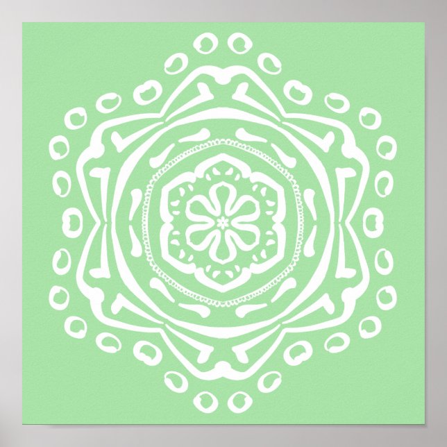 Póster Seafoam Mandala (Frente)
