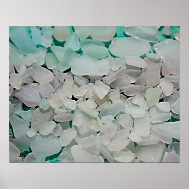 Póster Seafom Seaglass Branco (Frente)