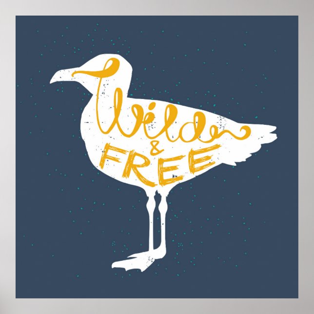 Póster Seagull Medium | Selvagens E Livres (Frente)