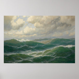 Póster Seagulls Over Waves por Max Jensen