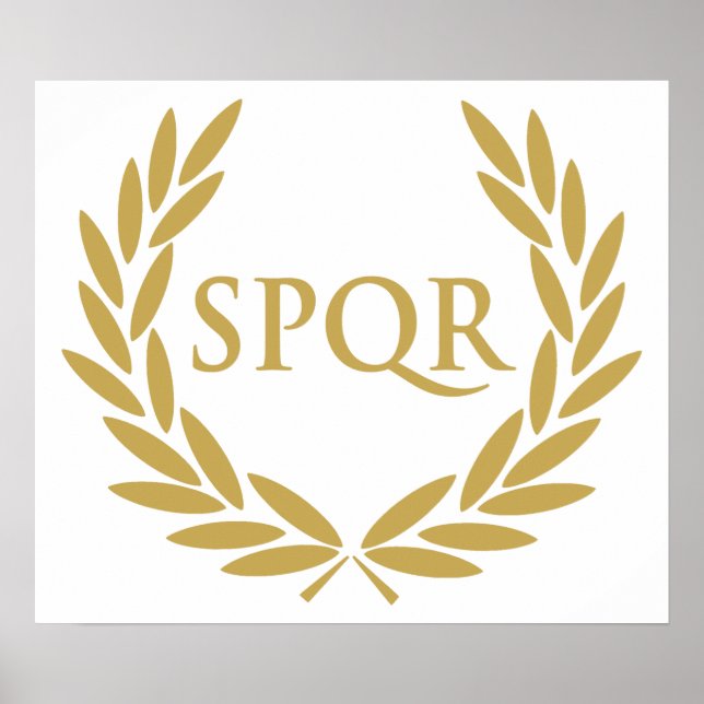 Poster Seal do Senado Romano do SPQR (Frente)