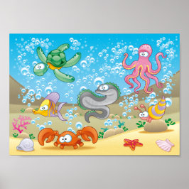 Poster Sealife 11" x 8,5", papel de pôster de valor (acab