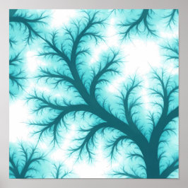 Poster Seamless Fractal Filigree Fabric and Paper Pattern