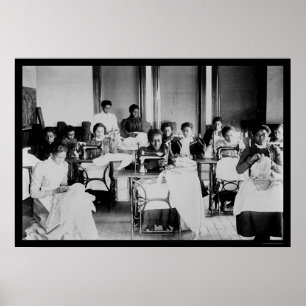 Póster Seamstress African American 1900