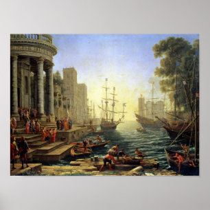 Póster Seaport with the Embarkation of St. Ursula