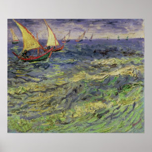 Póster Seascape de Vincent van Gogh   em Saintes-Maries